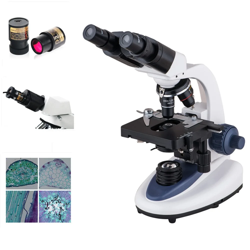 

AMDSP XP702 Optical Binocular Biological Microscope for Student Teaching with 5mp Eyepiece Camera Mikroskop
