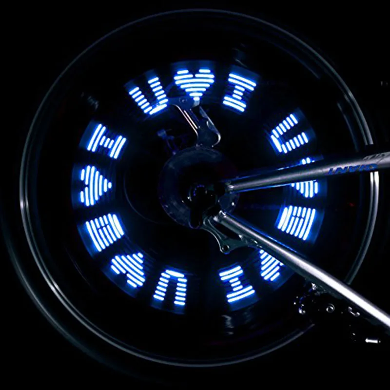 

2pcs Word Bike Wheel Light Mountain Road Bicycle Valve Lights LEDTyre Tire Valve Caps Wheel Spokes LED Warning Light