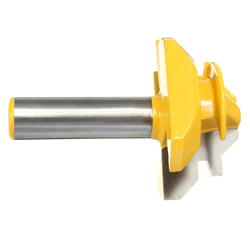 1pcs 45 degrees Medium Lock Miter Router Bit 1/2" Shank Joint Woodworking Cutter Tool
