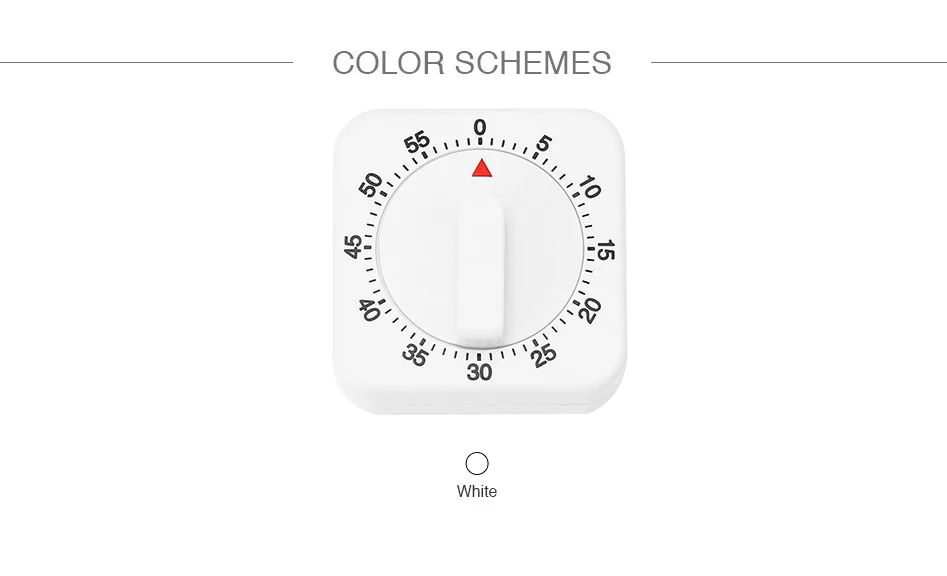 GT 60 минут, кухонный будильник, напоминание, белый квадрат, портативный кухонный таймер, будильник, кухонный механический таймер для приготовления пищи