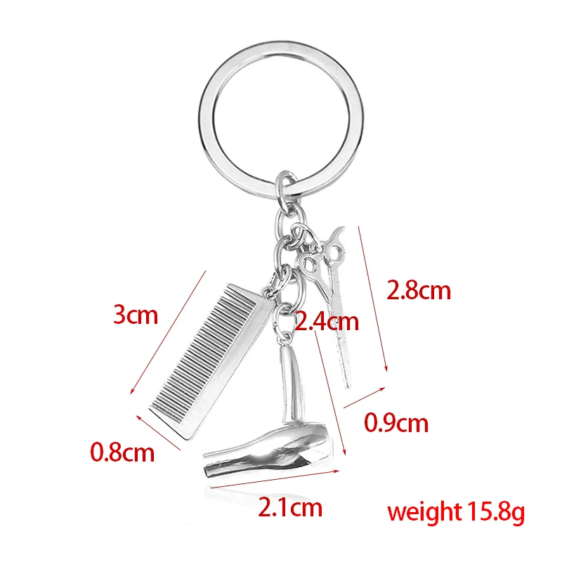 SG индивидуальность парикмахерские брелки фен расчески кулон ножницы брелок инструменты для стилистов Ножничные выдувные салонные хип хоп креативный подарок