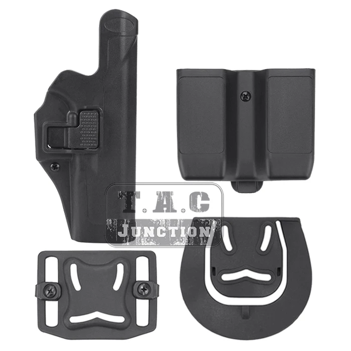 

Tactical Serpa Level 2 Auto Lock Duty Right Hand Paddle Belt Loop Pistol Holster with Magazine Pouch for Glock 17 19 22 23 31 32