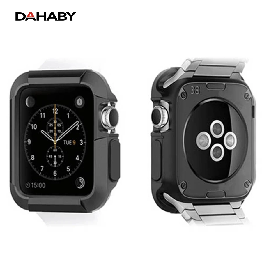 

Newest Armor Case Durable TPU Slim Cover Frame Anti-Scratches Shockproof Protector Skin for Apple Watch 38mm 42mm Cover