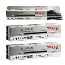 Deli Bullet 60 шт Черная гелевая заправка 0,7 мм 131,5*5,5 ММ сменная ручка S753