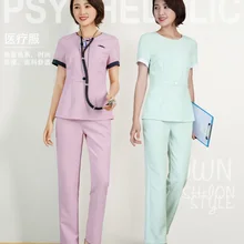 Новинка, корейский стиль, Медицинские костюмы, одежда для салона красоты, спецодежда, униформа, оздоровительный клуб, техники, комплекты одежды для работы, стоматологический комбинезон для персонала клиник