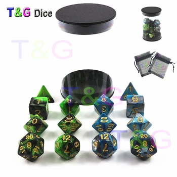 

Wholesale 2 sets of Dice Polyhedron Role Playing Game with A High Quality Portable Tube and free bag for DnD