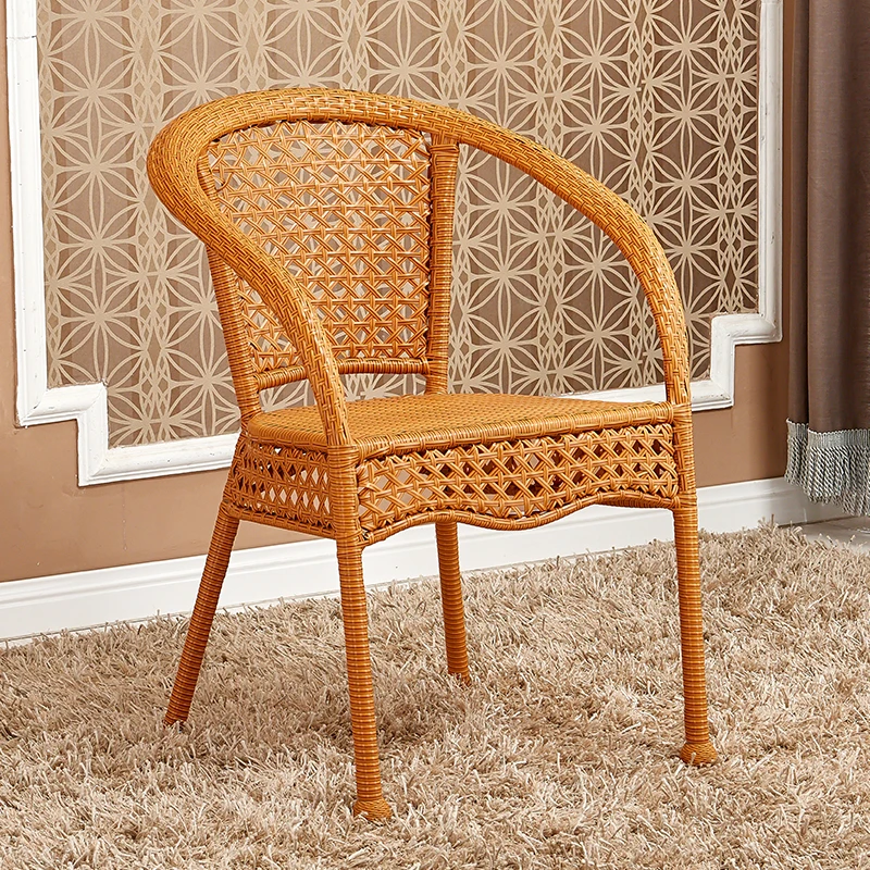 

Casual chair fashion coffee chair hand-woven PE imitation rattan chair outdoor leisure furniture rattan living room furniture