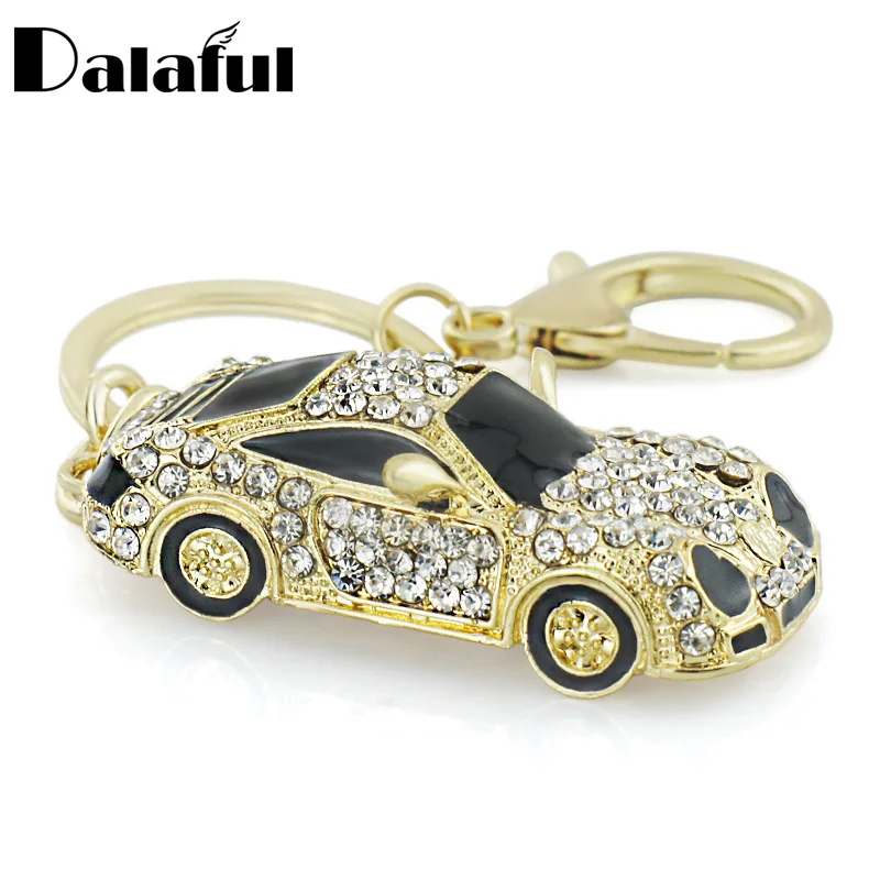 Cool Roadster Sports Car Crystal HandBag Pendant trendy Keyring