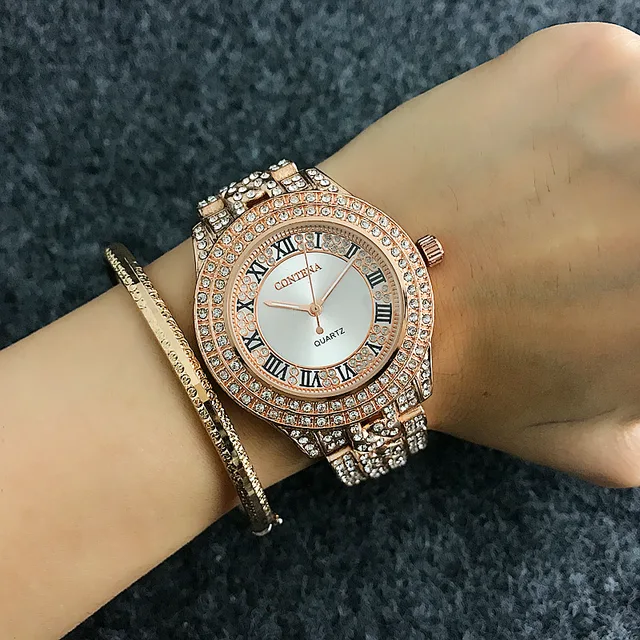 2019 New Full Crystal Contena Watch Luxury Montre Watch Femme Fashion Ladies Wom 2019 New Full Crystal Contena Watch Luxury Montre Watch Femme Fashion Ladies Wom