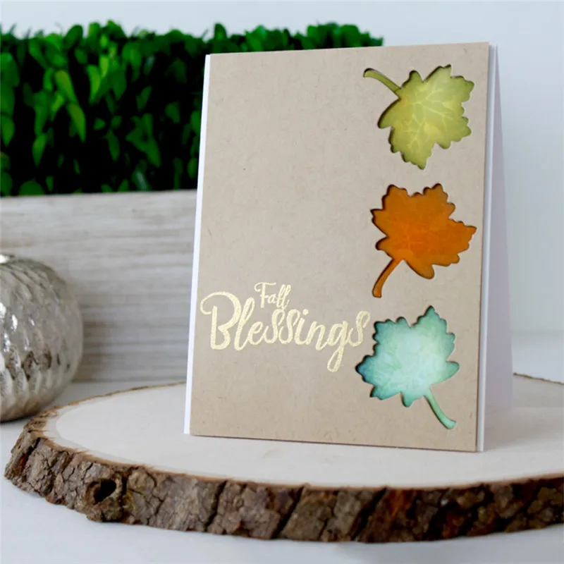 

DiyArts Maple Leaves Plant Metal Cutting Dies DIY Scrapbooking Craft 13Pcs 114*81mm Embossing Stencil Card 2018 New Dies