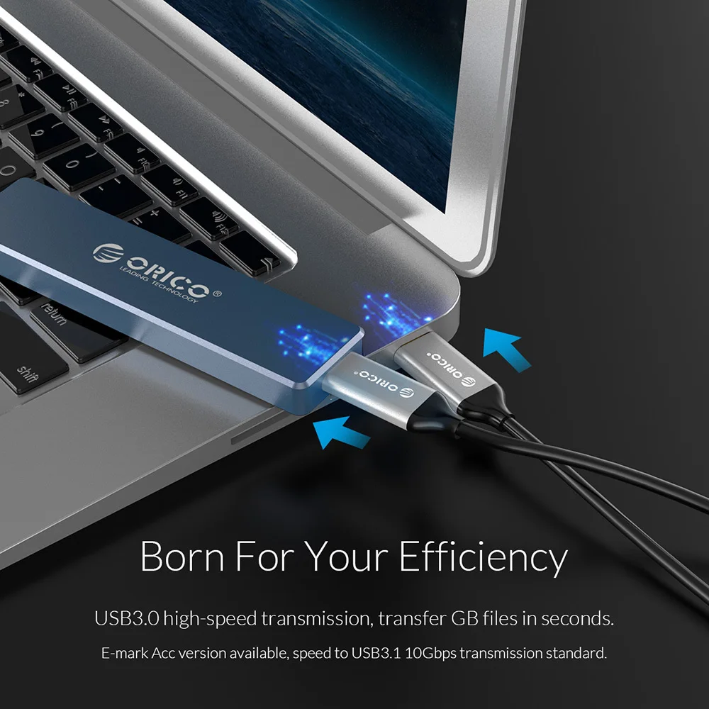 Кабель ORICO USB 3 1 Type C to c 10 Гбит/с 5А для быстрой зарядки кабель Мобильный телефон Macbook