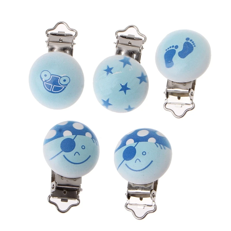 5pcs/lot Baby Pacifier Clip Holder Soother Pacifier Infant Dummy Clips For Baby Cute Newin