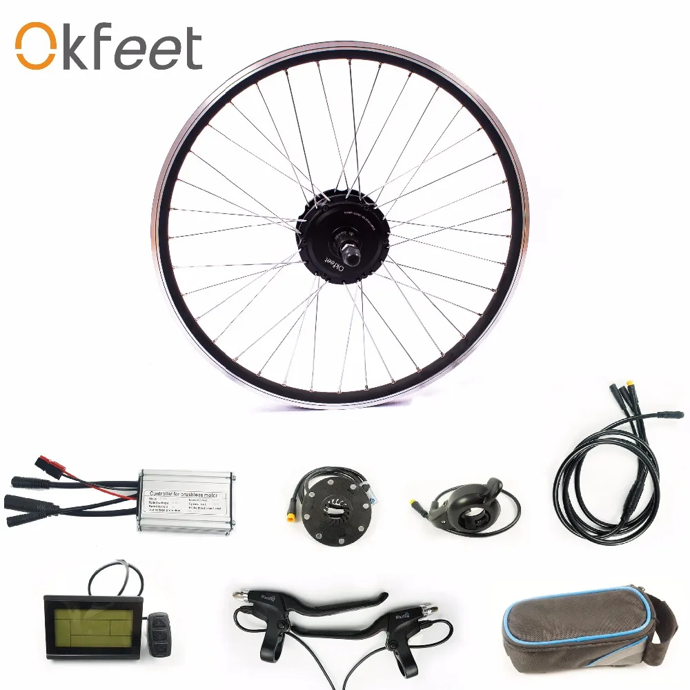 

Okfeet 36V250W rear rotate motor electric bicycle kit with LCD3 display For 16" 20"24"26"28" Wheel Rim Hub Spokes