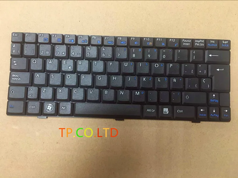  Brand New Spanish keyboard For MSI Wind U90 U101C U105 U110 U120 U100 U101 U101B SP version BLACKt