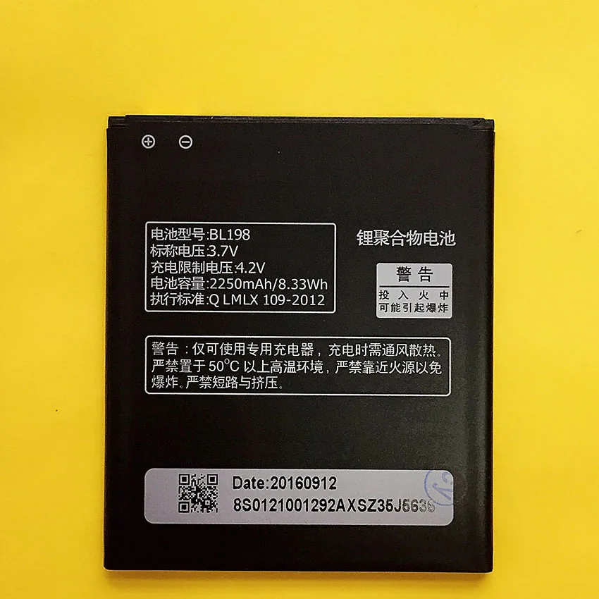 

CUUSEY BL 198 Battery BL198 For Lenovo A859 A860E S890 K860 K860I A678T S880I A850 A830 2250mAh Mobile Phone Replace recharge