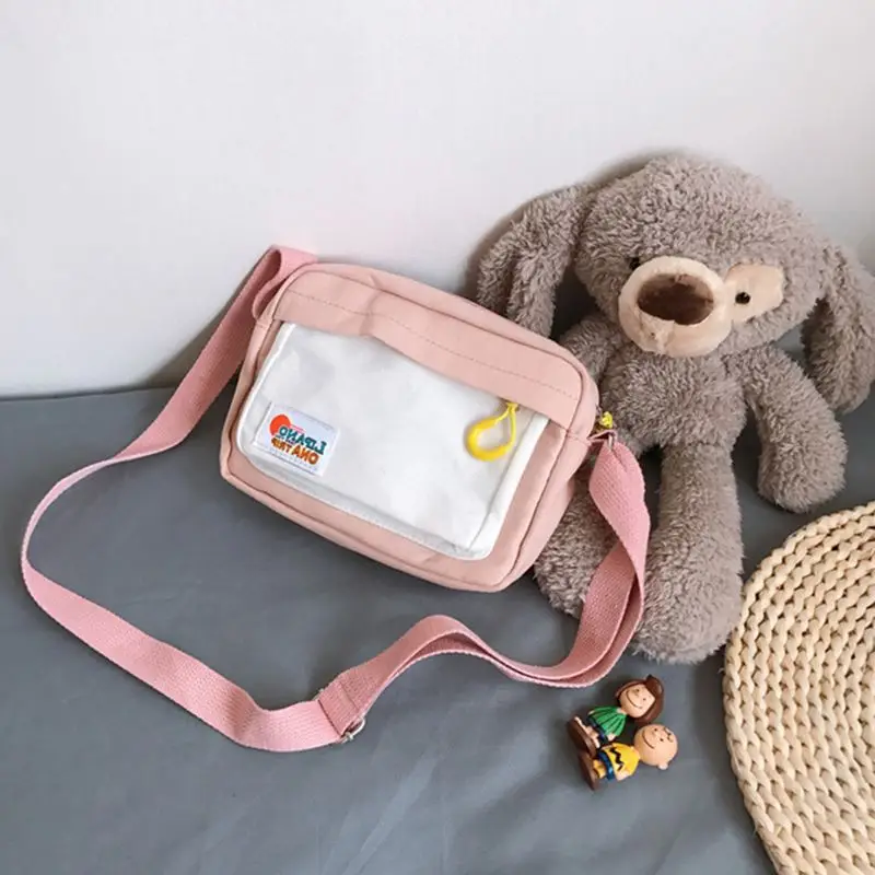 Online Südkorea ins Academy Mädchen Kontrast Messenger Tasche Weiblichen Studenten Kunst Kleine Frische Weiche Schwester Leinwand Tasche