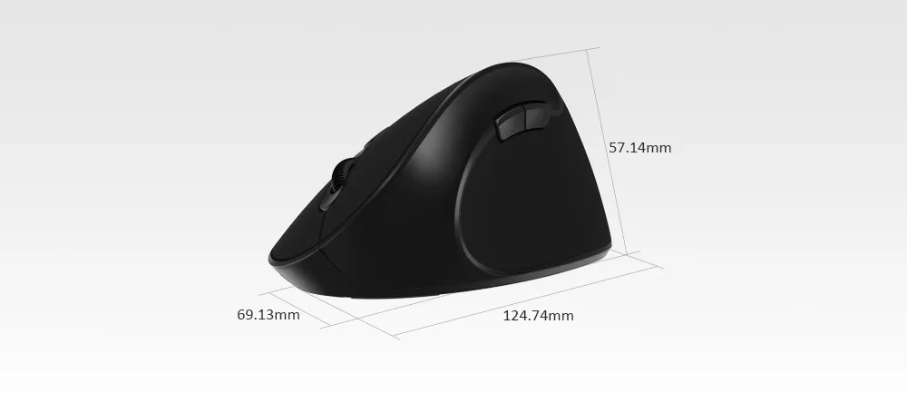 Delux M618se 2.4G Wireless Mouse Ergonomic Vertical 6 Buttons 1600Dpi Optical Office Computer Mice Gaming Foroverwatch Pc Laptop