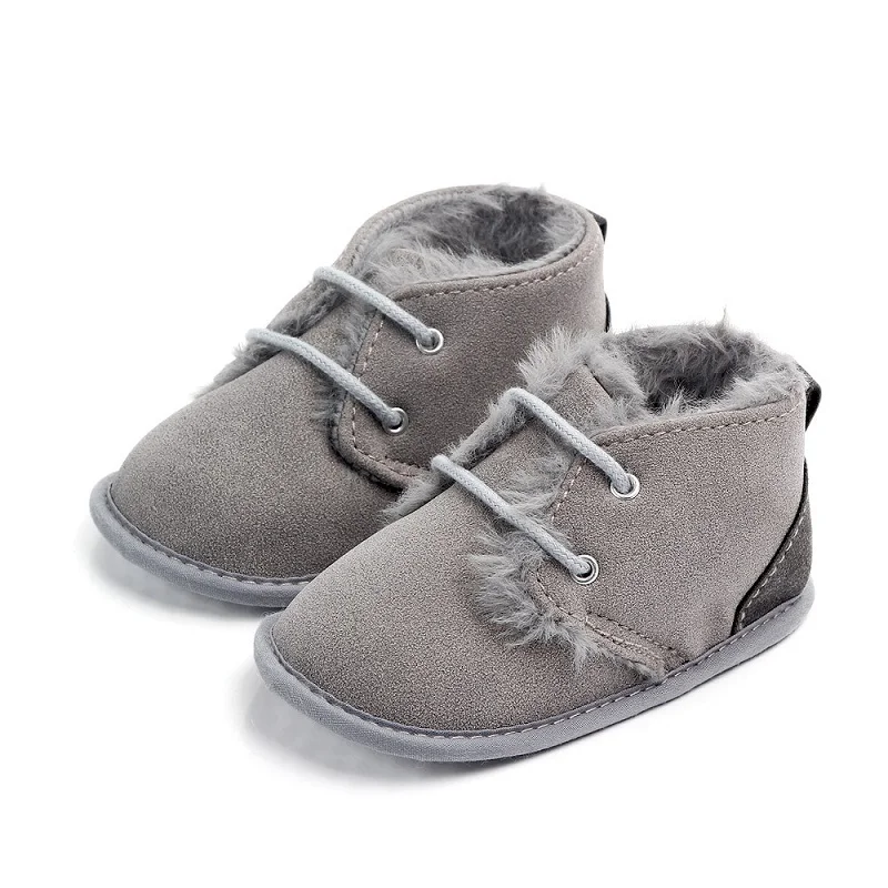 Зимние меховые ботинки для новорожденных и маленьких мальчиков и девочек, теплая обувь, повседневные леопардовые ботинки для малышей 0-18 м