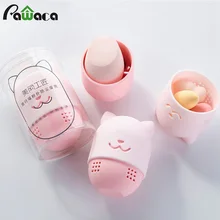 Cute Eggshell Silicone Makeup Sponge Holder Travel Sponge Carrying Case Beauty Foundation Blending Sponge Holder Storage Box