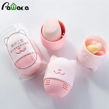 

Cute Eggshell Silicone Makeup Sponge Holder Travel Sponge Carrying Case Beauty Foundation Blending Sponge Holder Storage Box