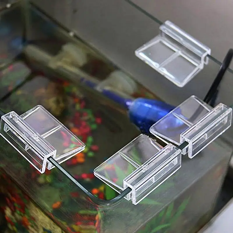 

4Pcs/lot Fish Aquatic Pet Parts Aquarium Fish Tank Acrylic Clips Glass Cover Support Holders 6/8/10/12mm