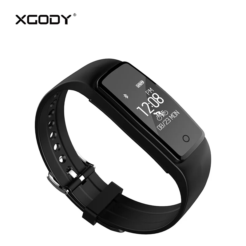

XGODY S1 Bluetooth 4.0 Smart Wristwatch Men Waterproof iOS Android Connectivity Calories Counter Heart Rate Smart Watch Bracelet