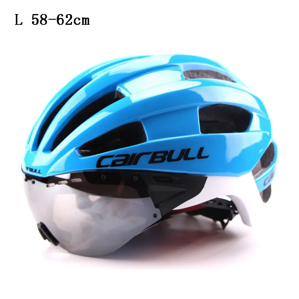 Ультра-светильник 235 г очки велосипедный шлем дорожный горный MTB велосипедный шлем в форме велосипеда шлем с солнцезащитным козырьком шлем M54-58cm - Цвет: L(58-62cm)