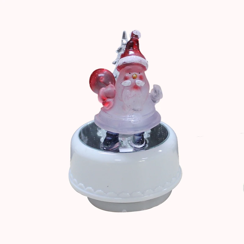 Christmas Figurine Santa font b Music b font font b Box b font with led light