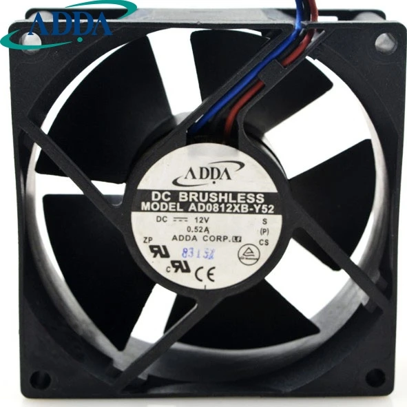 1pcs  Original  AD0812XB-Y52  8032 80*80*32mm 8cm 8mm DC 12V 0.52A cooling fan