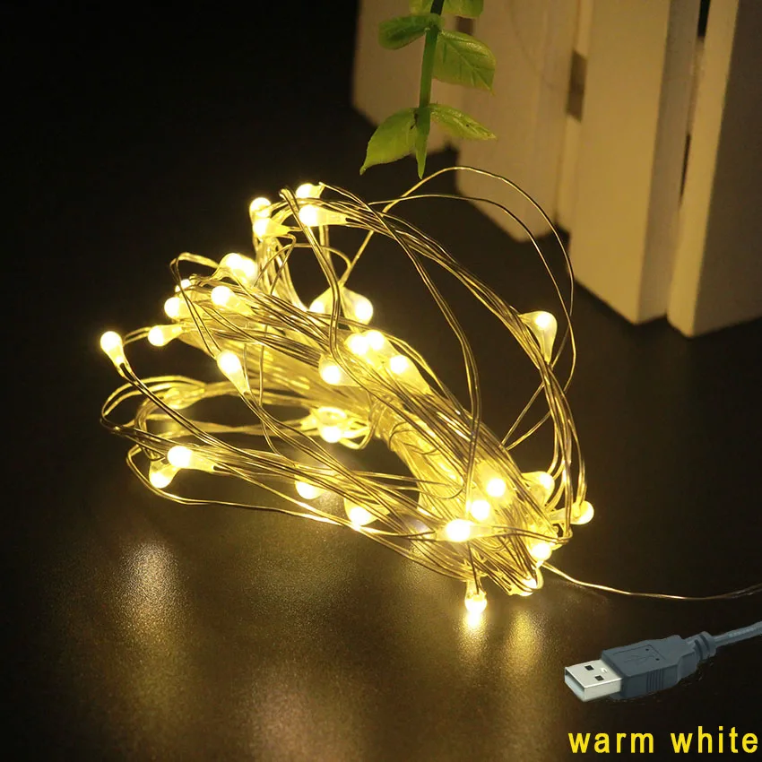 

Safety voltage USB 5V 20 LED Waterproof Copper wire fairy led lights string graland Christmas New year holiday decorative lights