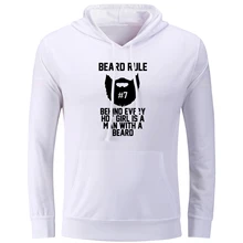 iDzn Women’s Hoodies Beard Rule Behind Every Hot Girl Is A Man With A Beard Sweatshirts Female Tops Cotton Jackets Winter Coats
