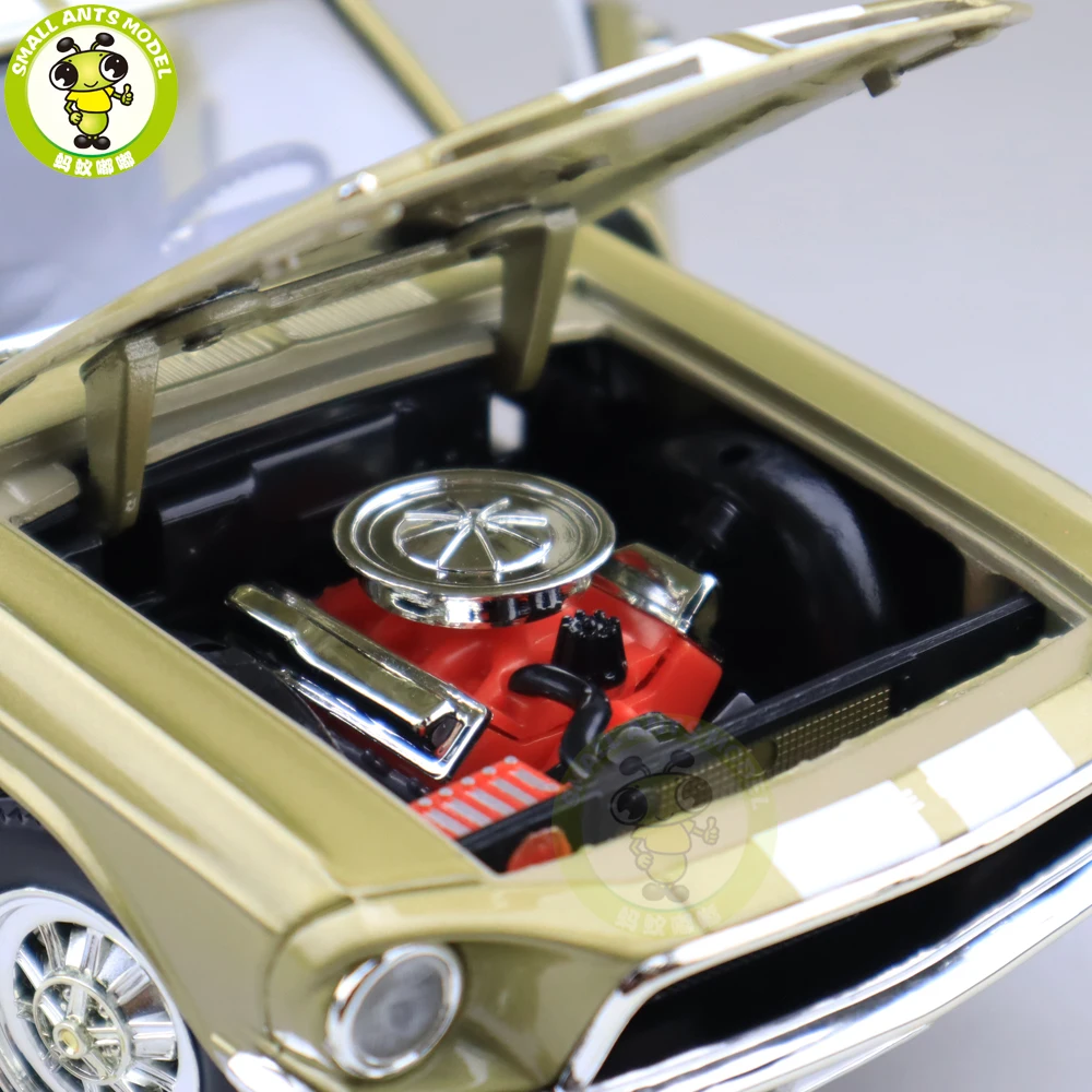 1/18 1968 Ford Shelby Mustang GT-500KR дорожный знак литая модель автомобиля игрушки для мальчиков и девочек подарок