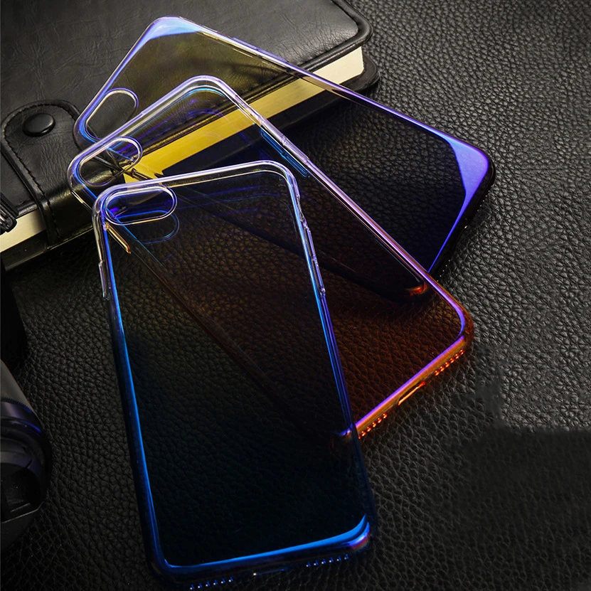 

Plating Discoloration Slim Transparent Hard PC Crystal Clear Case for iPhoneX Xr Xs Xs Max Back Cover For iPhone6 6s 7 8 Plus