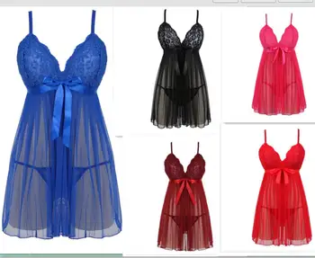 

Women's Exotic Apparel Elastic Deep-v Neck Backless Volvet Night Dress Sexy Night Gown Summer Sexy Lingerie Bedroom Babydoll