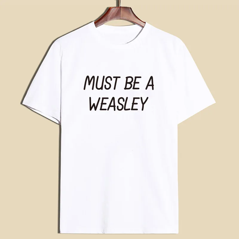 Must Be A Weasley/женские футболки с буквенным принтом свободная забавная уличная