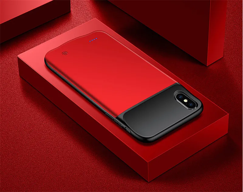 Тонкий чехол для iPhone XS X запасной внешний аккумулятор зарядное устройство 6 6S 7 8 Plus