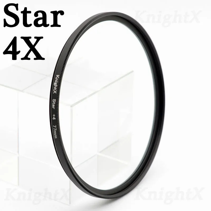 KnightX FLD UV CPL Поляризационный ND звезда Камера фильтр для объектива для canon sony nikon 52 мм 58 мм 67 мм 500d d5300 d3300 24-105 аксессуары - Цвет: Star 4X