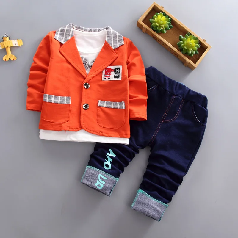

Kids Clothes Thanksgiving Outfits for Boys Christmas Suit Korean Style Children 3pieces/set Costume My First Christmas Boy