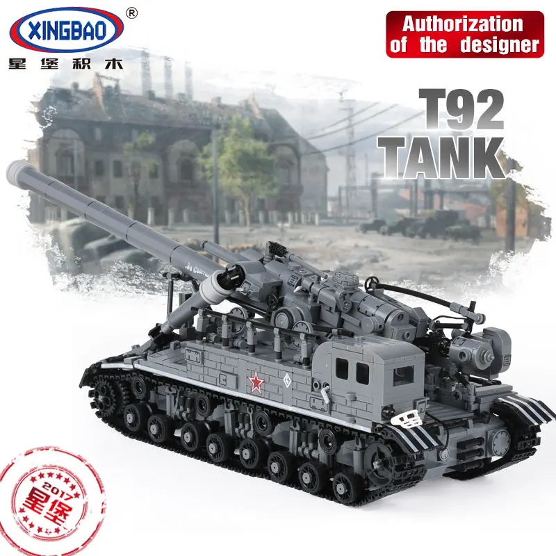 X Models Building toy Compatible with Lego X06001 1832Pcs T92 Blocks Toys Hobbies For Boys Girls Model Building Kits