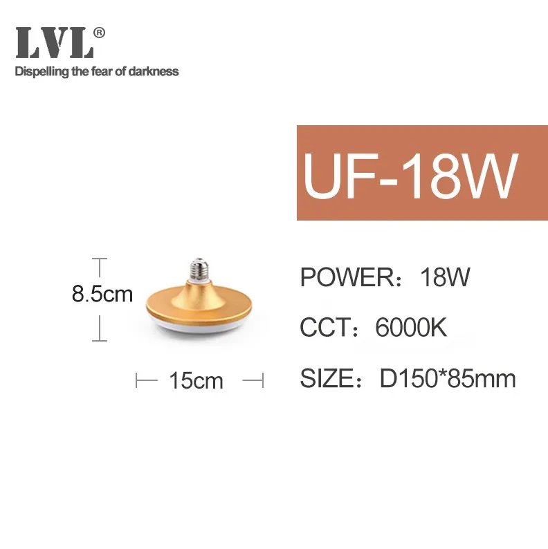 UF-18W-6000K Светодиодные лампы E27 10 W 13 W 15 W 18 W 30 W 40 W A60 лампы 220 V 230 V 240 V - Испускаемый цвет: UF-18W-6000K