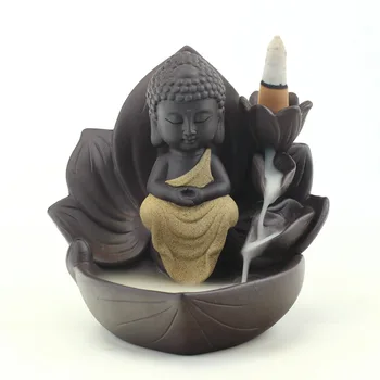

Creative Home Decor 3 type buddha Censer Creative Backflow Incense Burner Home/Office Ceramic Backflow Stove Tower Censer