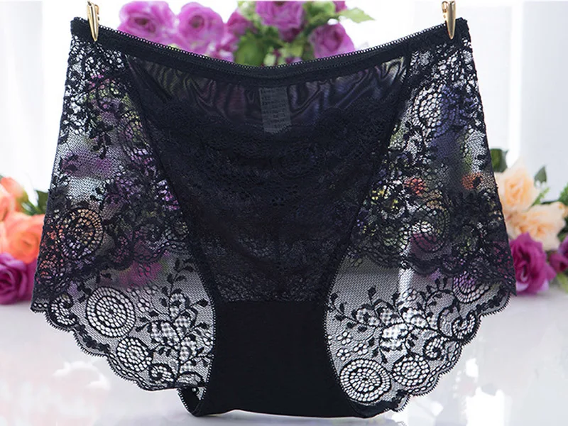 Murushe Sexy Underwear Panties Female Transparent Lace Sliming Brief Ladies Girls Intimates Lingerie Summer Mutandine Donna (16)