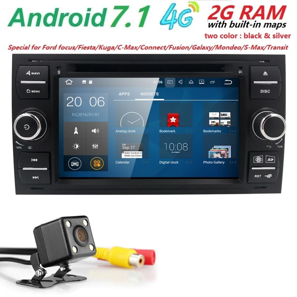 Android 7 1 Car 2din dvd player For Ford Mondeo S max Focus C MAX Galaxy