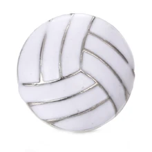 20 шт./лот Спортивная Кнопка изделий 18 мм кнопки Jewelry аксессуары подходят браслет с украшением в виде кнопки волейбол ювелирные изделия