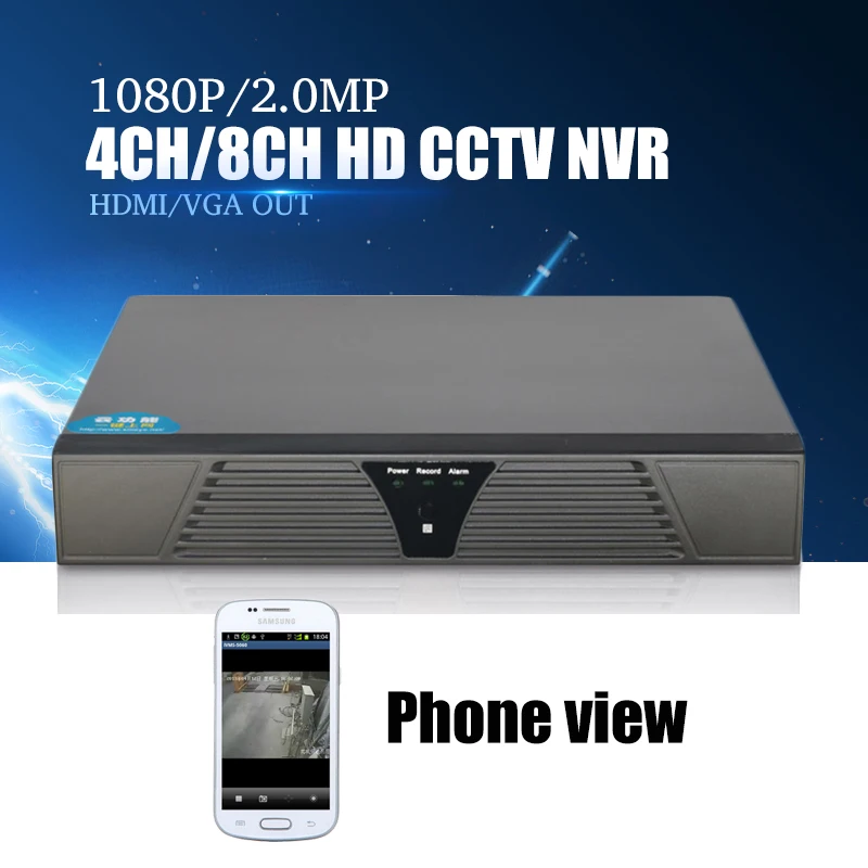 

YiiSPO 4ch 1080P 8ch CCTV NVR for IP Camera Motion Detection ONVIF H.264 HDMI Output P2P 2.0MP HD NVR CCTV phone view Xmeye