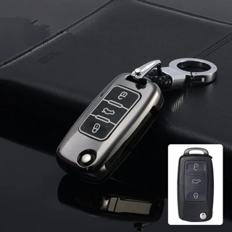 Чехол для ключа из сплава Volkswagen Passat CC POLO Golf GTI jetta tiguan Gol CrossFox Plus Eos Scirocco Beetle