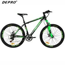 DEPRO Professional 21 Speed Mountain Bike Bicycle Aluminum Frame Suspension Fork Braking Bikes 26 inch MTB Road Racing Bicycle