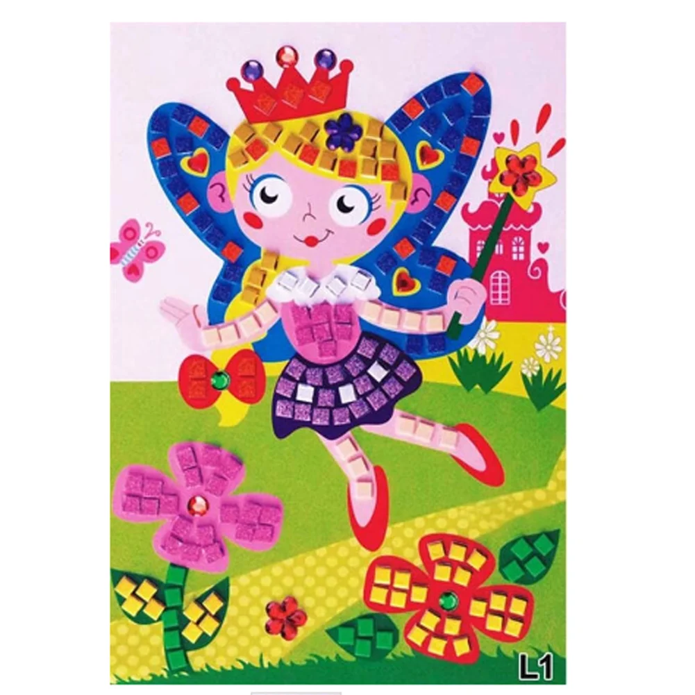 

Large Eva Mosaic Art Sticker Children Early Learning Educational Puzzle Kindergarten Toys for Kids 3-6 years 1 PC Color Random