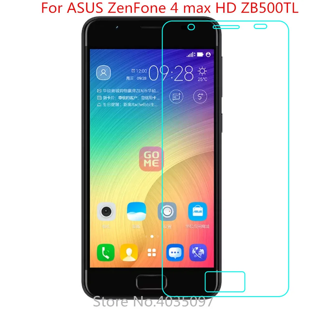 Закаленное стекло для ASUS ZenFone 4 Max X00KD ZB500TL Защитная пленка экрана смартфона Zenfone