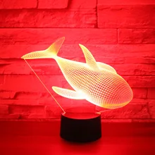 Светодиодный 3d-ночник КИТ с 7 цветами света для украшения дома лампа потрясающая визуализация Оптическая иллюзия Awesome